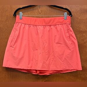 Crane wide waistband coral athletic leisure skort with pockets size large